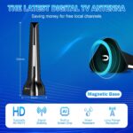 2025 Digital TV Antenna for Smart TV - Indoor HDTV Antennas, 300+ Miles Range, Supports 8K 4K 1080p TVs, Strongest Reception for Local Channels - Includes 8.2ft Coax Cable (Silver Grey) - Image 6