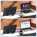 Portable Monitor, 16 Inch FHD 1200P, 360° Rotating Detachable Stand, Plug&Play Travel Monitor for Laptop, Ultra-Thin Zero Frame, Premium Smart Cover, Portable Screen for Laptop/PC/Mac - Image 6