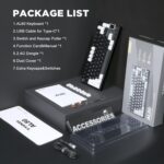 YUNZII AL80 Wireless Mechanical Keyboard,Full Aluminum CNC, Smart LCD Display,Hot Swappable Gasket Mount 75% Layout with Knob,BT/2.4G/USB-C,QMK/VIA Support for Win/Mac (Black, Gateron Zero Switch) - Image 10