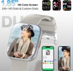 Smart Watch for Men Women Bluetooth Call, 1.85" HD Touch Screen Fitness Watch with Sleep Heart Rate Monitor, 112+ Sports Modes, IP68 Waterproof Activity Trackers for Android iOS, Beige - Image 6