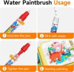 Timetome Reusable Water Painting Book for Kids - 3 Pack Magic Watercolor Books with Water Pen Fairy Tale, Animal & Dinosaur Themes | No Mess Paint & Reusable Fun for Ages 3+ - Image 6