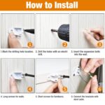 Furniture Anchors (10 Packs) Anti Tip Furniture Anchors for Baby Proofing, Furniture Wall Anchor Earthquake Straps for Furniture Dresser Wall Safety Anchor Furniture Fasteners to Wall, White - Image 8