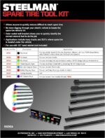 Steelman 7-Piece Spare Tire Retrieval Tool Kit, Lower and Raise Cradle-Suspended Tires, Flat, Pin, Hex, 12-mm Square, Slotted, ⅜-inch Square Heads - Image 7