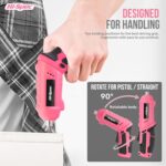 Hi-Spec 42pc Pink 4V USB Electric Power Driver & Household Tool Kit. Cordless Power Screwdriver and Hand Tools in a Compact Box Case - Image 3