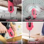 Hi-Spec 42pc Pink 4V USB Electric Power Driver & Household Tool Kit. Cordless Power Screwdriver and Hand Tools in a Compact Box Case - Image 7