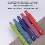 Gel Pens, 5 Pcs 0.5mm Black Ink Pens Fine Point Smooth Writing Pens with Silicone Grip, High-End Series Metal Clip Retractable Pens for Journaling Note Taking (Vintage) - Image 5