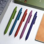 Gel Pens, 5 Pcs 0.5mm Black Ink Pens Fine Point Smooth Writing Pens with Silicone Grip, High-End Series Metal Clip Retractable Pens for Journaling Note Taking (Vintage) - Image 8