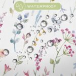 MATIRUG Floral Bathroom Shower Curtain 72”x72,Spring Summer Waterproof Washable Bath Curtains,Pink Blue Watercolor Flower Bathtub Shower Drape for Wet Room - Image 4