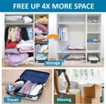 20 Pack Vacuum Storage Bags, Space Saver Bags (4 Jumbo/4 Large/4 Medium/4 Small/4 Roll) Compression for Comforters and Blankets, Sealer Clothes Storage, Hand Pump Included - Image 4