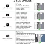 ykooe Rugged Nylon Holster Compatible with iPhone 16/15/14/13/12 Pro Max & Plus Models, Galaxy S24/S23/S21/S20 FE Cell Phone Belt Holder for Men, Black - XL - Image 3