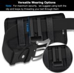 ykooe Rugged Nylon Holster Compatible with iPhone 16/15/14/13/12 Pro Max & Plus Models, Galaxy S24/S23/S21/S20 FE Cell Phone Belt Holder for Men, Black - XL - Image 5