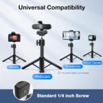 EMEET NOVA 4K Webcam with Tripod - 4K UHD, PDAF Autofocus, Adjustable Heights with 360° Swivel Head, 2 Noise-Cancelling Mics, USB Plug&Play, Privacy Cover, Ideal for Online Meetings&Live Streaming - Image 3