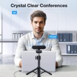 EMEET NOVA 4K Webcam with Tripod - 4K UHD, PDAF Autofocus, Adjustable Heights with 360° Swivel Head, 2 Noise-Cancelling Mics, USB Plug&Play, Privacy Cover, Ideal for Online Meetings&Live Streaming - Image 6