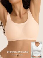 Bras for Women No Underwire, Full Coverage Seamless Comfortable Bralette with Support and Lift, Wireless Padded Bra - Image 5