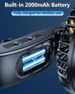 Dual Head Car Cooling Fan for Back Seat, Battery Powered Rechargeable Usb Car Seat Headrest Fan for Baby Dog Rear Facing, 12V Car Accessories Cooler That Blow Cold Air for Sedan Suv Rv Truck - Image 3