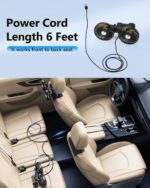 Dual Head Car Cooling Fan for Back Seat, Battery Powered Rechargeable Usb Car Seat Headrest Fan for Baby Dog Rear Facing, 12V Car Accessories Cooler That Blow Cold Air for Sedan Suv Rv Truck - Image 4