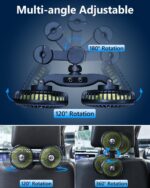 Dual Head Car Cooling Fan for Back Seat, Battery Powered Rechargeable Usb Car Seat Headrest Fan for Baby Dog Rear Facing, 12V Car Accessories Cooler That Blow Cold Air for Sedan Suv Rv Truck - Image 5