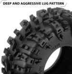 INJORA 1.3" Wheel Tires Set - S5 Swamp Claw Mud Terrain Tires and Aluminum Wheel for 1/18 1/24 SCX24 TRX4M Upgrade RC Crawler Car - Image 4