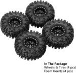 INJORA 1.3" Wheel Tires Set - S5 Swamp Claw Mud Terrain Tires and Aluminum Wheel for 1/18 1/24 SCX24 TRX4M Upgrade RC Crawler Car - Image 7