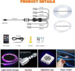 Interior Car LED Strip Lights with Wireless APP and Remote Control, RGB 5 in 1 Ambient Lighting Kits with 236 inches Fiber Optic, 16 Million Colors Car Neon Lights, Sync to Music - Image 6