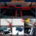 Interior Car LED Strip Lights with Wireless APP and Remote Control, RGB 5 in 1 Ambient Lighting Kits with 236 inches Fiber Optic, 16 Million Colors Car Neon Lights, Sync to Music - Image 9