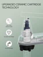 Cobbe Bathroom Faucets for Sink 3 Hole, 4 Inch with Pop Up Drain and 2 Supply Hoses, 2 Handle Centerset Bathroom Faucet for Sink Vanity, Midnight Black Matte - Image 3