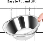 2PCS Kennel Water Bowl Hanging,Stainless Steel Puppy Bowls for Small Dog Cage,Kennel, Crate, Catio Accessories,Dog Crate Water Bowl Dish Feeder Food Holder No Spill(8oz/1cup) - Image 6