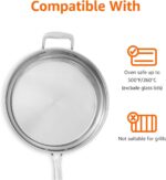 Amazon Basics Stainless Steel Cookware 15-Piece Set, Oven Safe, Pots and Pans, Induction-Ready, Even Heating, Easy to Clean, Heavy Duty, Silver - Image 4