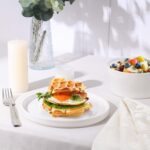 Herogo 12 Pieces Dinnerware Dishes Set for 4, Handmade Stoneware Dining Plates and Bowls Sets, Double Reactive Glaze, Microwave & Dishwasher Safe, Scratch Resistant, Speckled White - Image 9