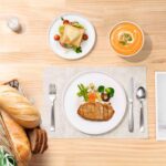 Herogo 12 Pieces Dinnerware Dishes Set for 4, Handmade Stoneware Dining Plates and Bowls Sets, Double Reactive Glaze, Microwave & Dishwasher Safe, Scratch Resistant, Speckled White - Image 10