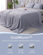 Momcozy Life CoolMurm Cooling Comforter for Hot Sleepers, King/Cali King 106"x90" Soft Breathable Pregnancy Cooling Blanket, 3-Second Cooling, 8 Hours+ Stay Cool All Night, Deep Light Grey - Image 7