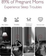 Momcozy Life CoolMurm Cooling Comforter for Hot Sleepers, King/Cali King 106"x90" Soft Breathable Pregnancy Cooling Blanket, 3-Second Cooling, 8 Hours+ Stay Cool All Night, Deep Light Grey - Image 9