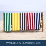LANE LINEN 100% Cotton Beach Towel - 2 Pack Beach Towels Oversized, Cabana Stripe Large Beach Towel, Soft & Quick Dry Pool Towels, Beach Essentials for Women (30" x 60”) Absorbent Bath Towels - Blue - Image 6