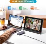 Portable Monitor 16.0inch FHD 1920 * 1200P USB C HDMI Ultra-Slim IPS Travel Display & Speakers, HDR Plug&Play, External Monitor for Laptop PC, Phone,Mac - Image 6