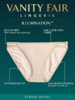 Vanity Fair Women's Illumination String Bikini Panties, Silky Stretch & Satin Trim - Image 5