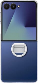 Samsung Galaxy Z Flip7 Ring Phone Case Clear, Protective Cover with Built-in Ring, Easy to Carry, Slim, Sleek, US Version, Transparent - Image 3