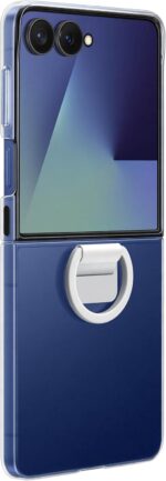 Samsung Galaxy Z Flip7 Ring Phone Case Clear, Protective Cover with Built-in Ring, Easy to Carry, Slim, Sleek, US Version, Transparent - Image 8