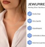 Jewlpire Solid 18k Gold Over 925 Sterling Silver Chain Necklace for Women, 1.2mm Cable Chain Necklace Thin & Dainty & Sturdy Women's Chain Necklaces 14/16/17/18/20/22/24 Inch - Image 3