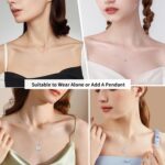 Jewlpire Solid 18k Gold Over 925 Sterling Silver Chain Necklace for Women, 1.2mm Cable Chain Necklace Thin & Dainty & Sturdy Women's Chain Necklaces 14/16/17/18/20/22/24 Inch - Image 6