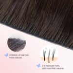 DOORES Hair Extensions Real Human Clip in 18 inch 130g 7pcs Invisi Edge, Seamless Clip in Hair Extensions Invisible Clipins Virgin Injected Skin Weft, 2 Dark Brown - Image 7