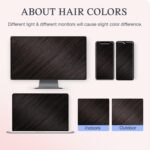 DOORES Hair Extensions Real Human Clip in 18 inch 130g 7pcs Invisi Edge, Seamless Clip in Hair Extensions Invisible Clipins Virgin Injected Skin Weft, 2 Dark Brown - Image 10