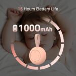 Portable Baby Sound Machine [White Noise for Babies Kids Adults][Sleep Soother][12 Soothing Sounds] 15 Hours Battery Life, Registry Gift,Shower,Clips on Baby Stroller.Peach - Image 3