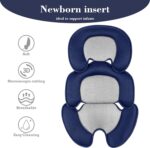 Newborn Baby Support Cushion Infant Insert 3D Mesh Breathable Liner Compatible with Stroller, Car seat, High Chair Etc (Blue) - Image 4