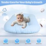 Baby Lounger - Baby Lounger for Newborn, 0-24 Months, Infant Lounger for Home and Travel, Soft Cotton, Baby Nest Lounger, Newborn Babies Essentials Gifts, ZumaBlue (Lounger Cover Included) - Image 5