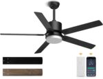 Sky sea Ceiling Fan with Light: Low Profile Black Ceiling Fan with Light and Remote/APP Control Reversible Dimmable Flush Mount Modern for Bedroom Livingroom Indoor Outdoor Patio 52 Inch - Image 10