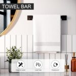 5-Piece Matte Black Bathroom Accessories Set, SUS304 Stainless Steel Wall Mounted 16 Inch Hand Towel Bar, Toilet Paper Holder, Towel Ring, Towel Hooks, Bathroom Hardware Set, Towel Bar Set - Image 5