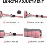 FITMYFAVO Jump Rope Cotton Adjustable Skipping Weighted jumprope for Women，Adult and Children Athletic Fitness Exercise Jumping Rope (Pink) - Image 7