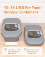 10-13 Lbs Dog Food Stroage Container, Collapsible Dog Food Containers with Airtight Lid, Pet Food Scoop and Silicone Dog Bowl, Pet Food Storage Container Dry Food for Dog, Cat and Other Pets - Image 3