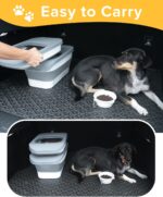 10-13 Lbs Dog Food Stroage Container, Collapsible Dog Food Containers with Airtight Lid, Pet Food Scoop and Silicone Dog Bowl, Pet Food Storage Container Dry Food for Dog, Cat and Other Pets - Image 7