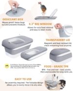 10-13 Lbs Dog Food Stroage Container, Collapsible Dog Food Containers with Airtight Lid, Pet Food Scoop and Silicone Dog Bowl, Pet Food Storage Container Dry Food for Dog, Cat and Other Pets - Image 8